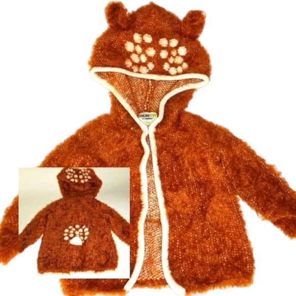 OshKosh B'gosh Other - 18M Fawn Deer Costume Layer Soft Bambi Cardigan Hoodie Jacket OshKosh Winter